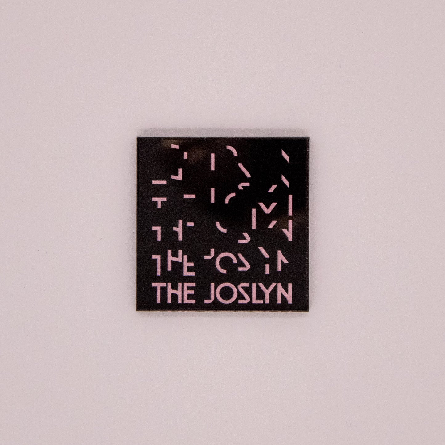 Joslyn Branded Square Acrylic Magnet Black/Pink