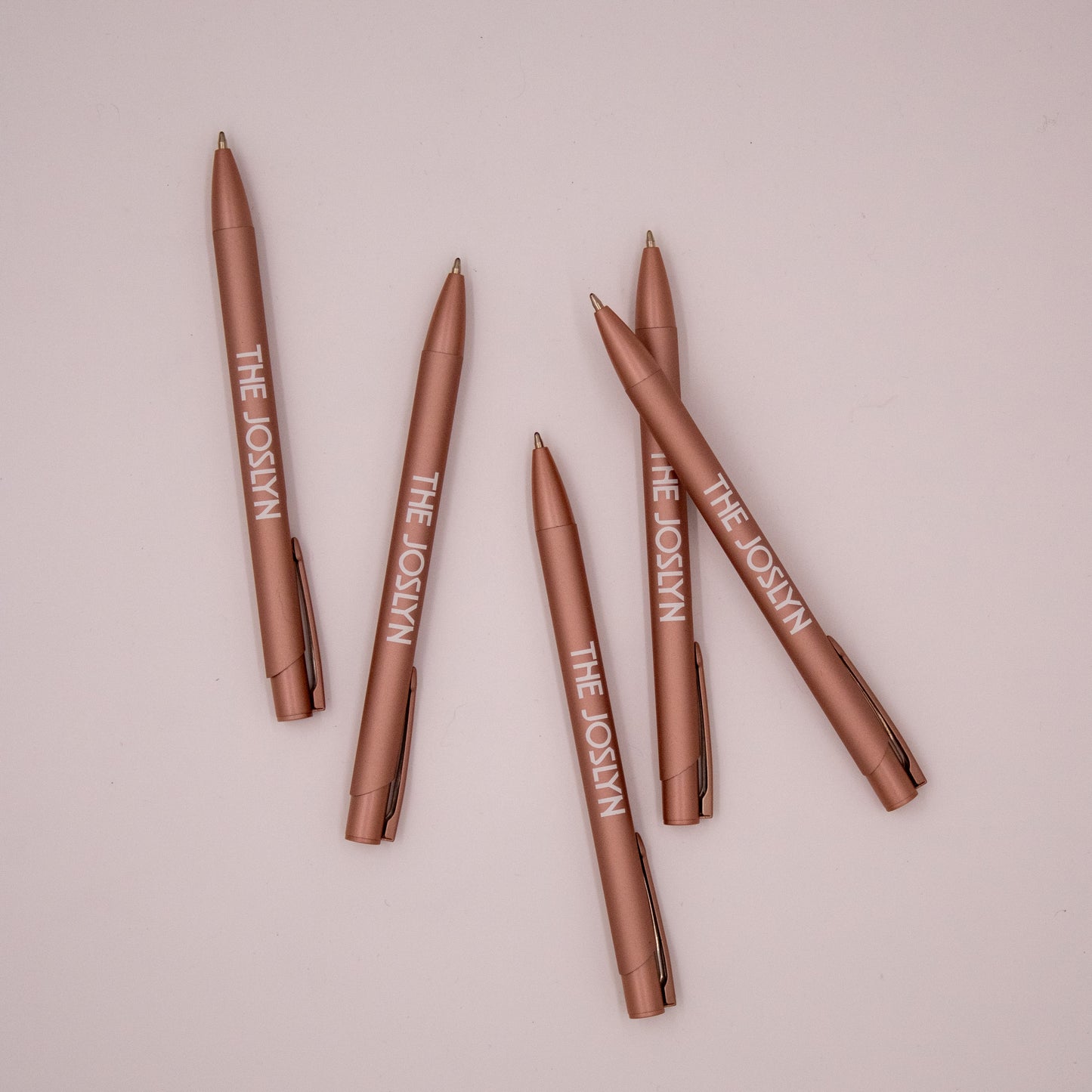 Joslyn Branded Crosby Rose Gold Pen