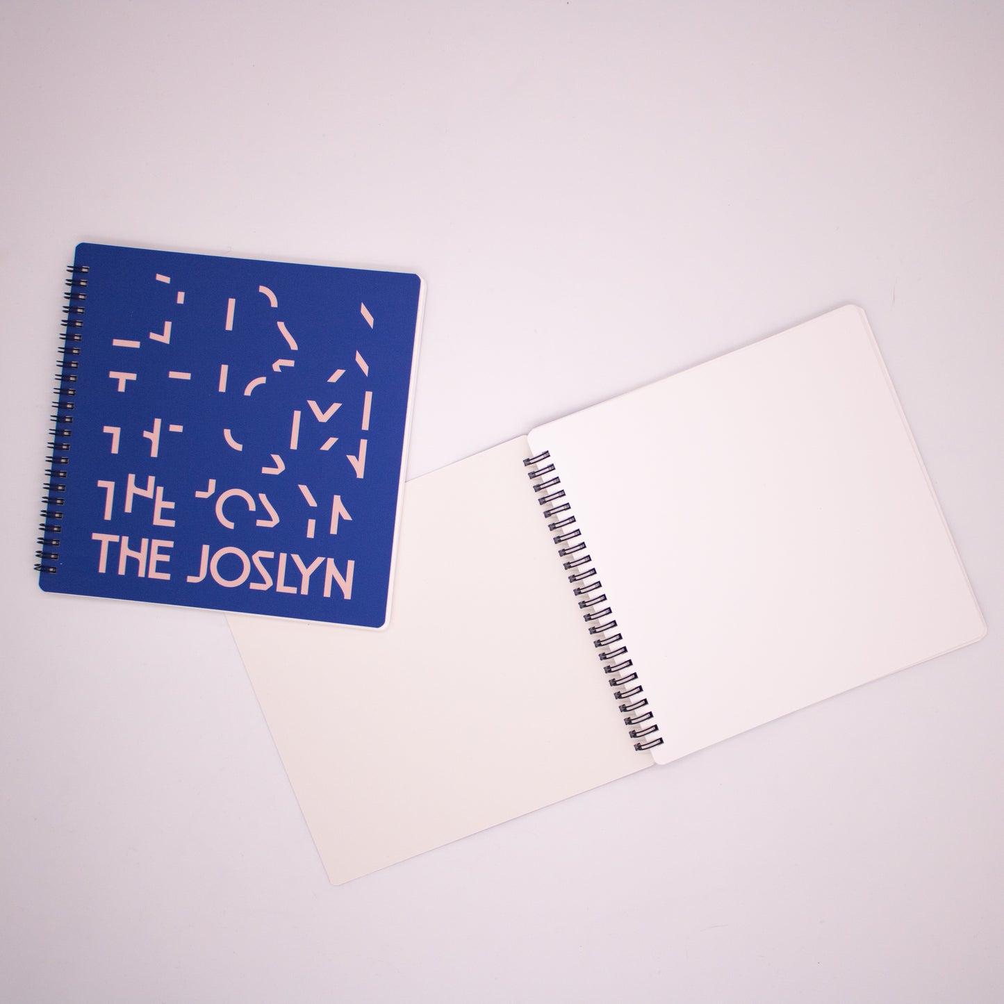 Joslyn Branded Square Hardcover Notebook Blue/Pink