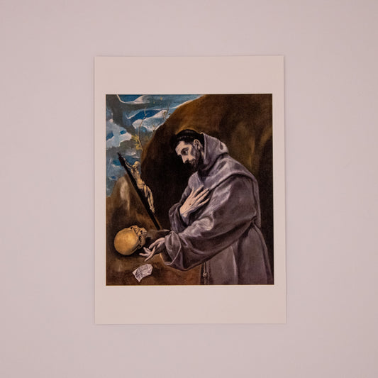 Domenikos Theotokopoulos, El Greco - Saint Francis Standing in Meditation Postcard