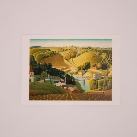 Grant Wood - Stone City, Iowa Postcard