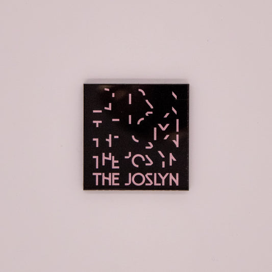 Joslyn Branded Square Acrylic Magnet Black/Pink