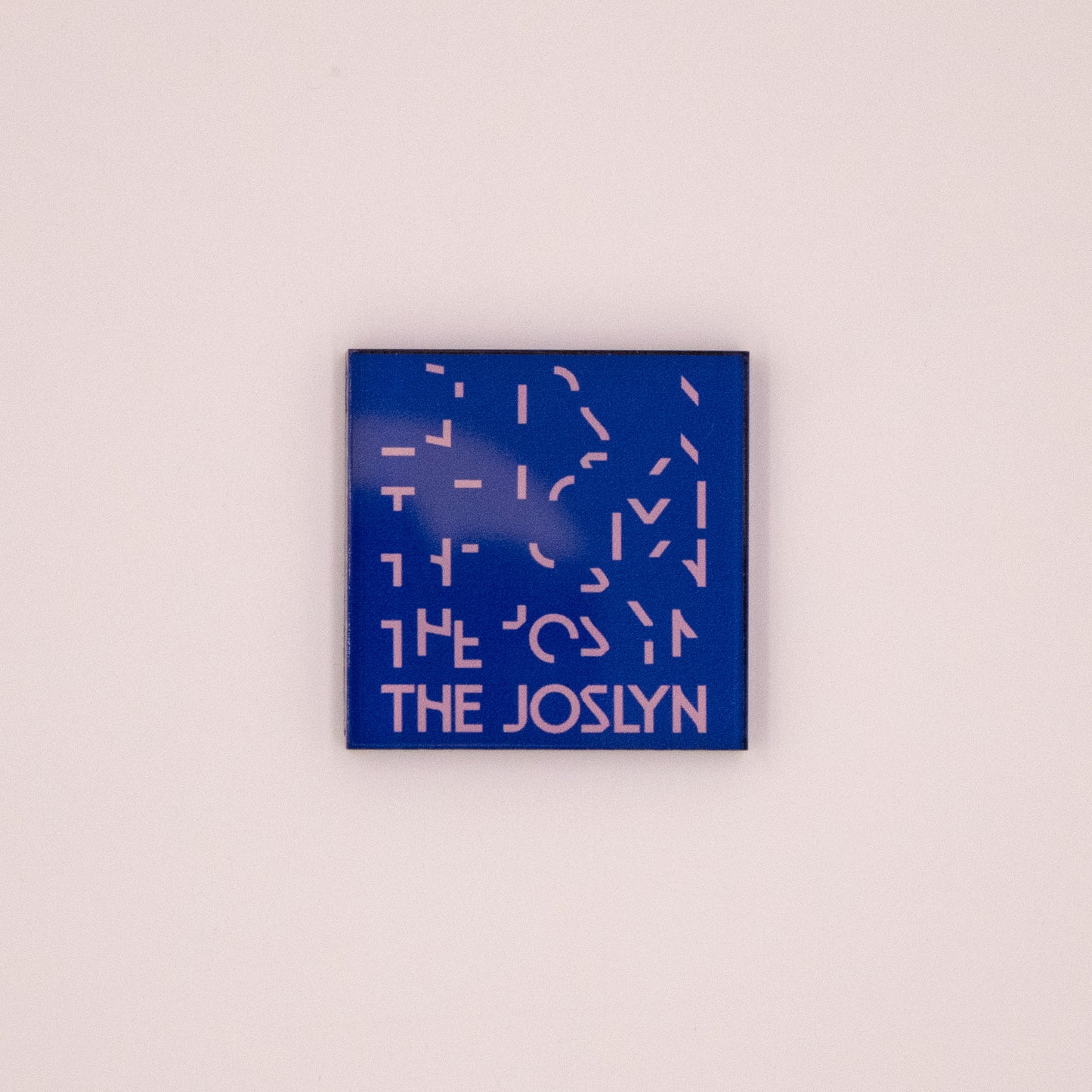 Joslyn Branded Square Acrylic Magnet Blue/Pink