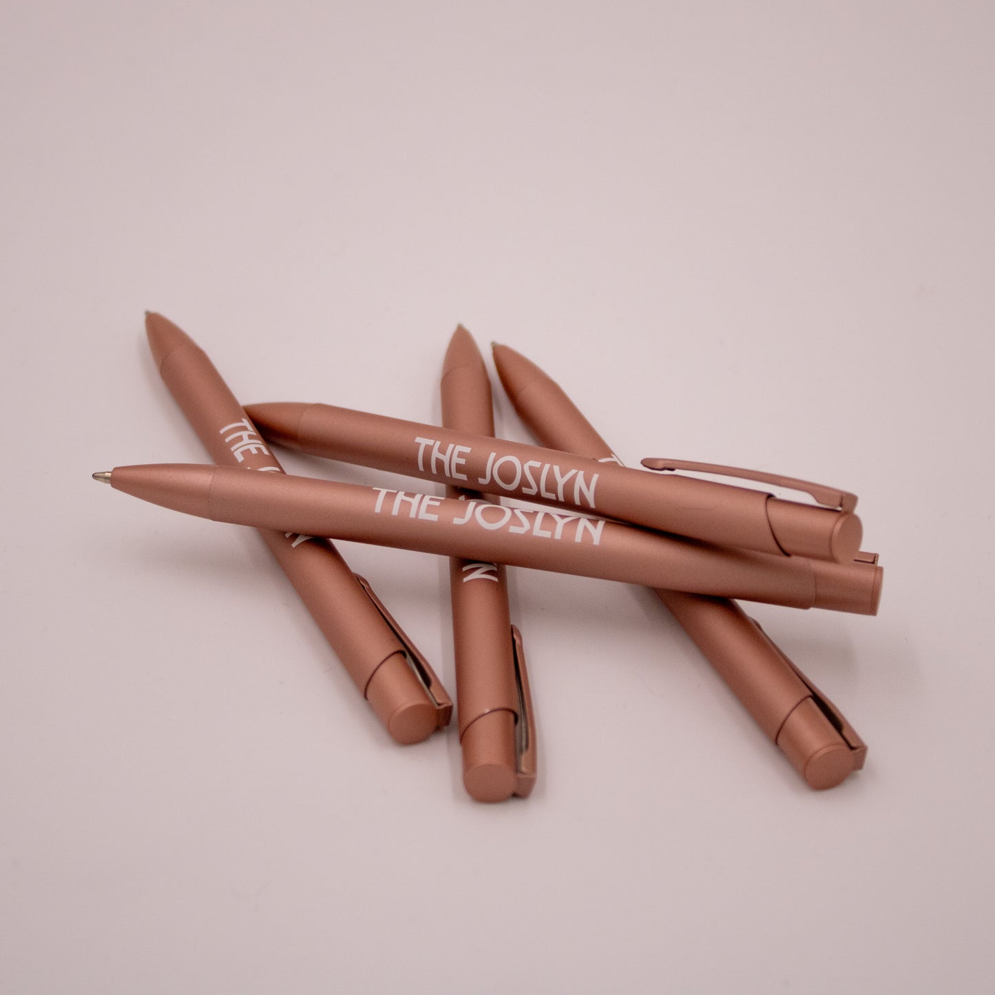 Joslyn Branded Crosby Rose Gold Pen
