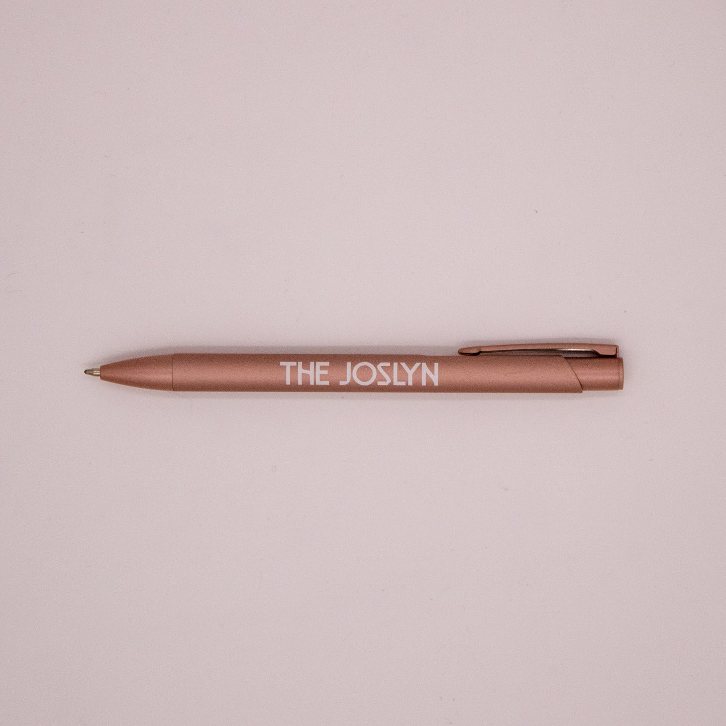 Joslyn Branded Crosby Rose Gold Pen