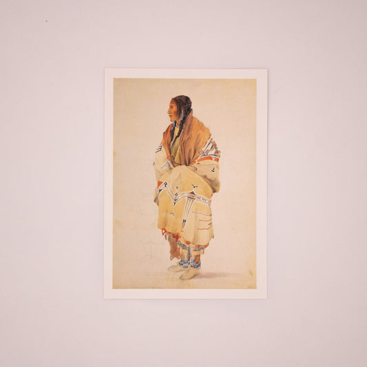 Karl Bodmer - Chan-Cha-Uia-Te-Uinn, Lakota Sioux Woman Postcard