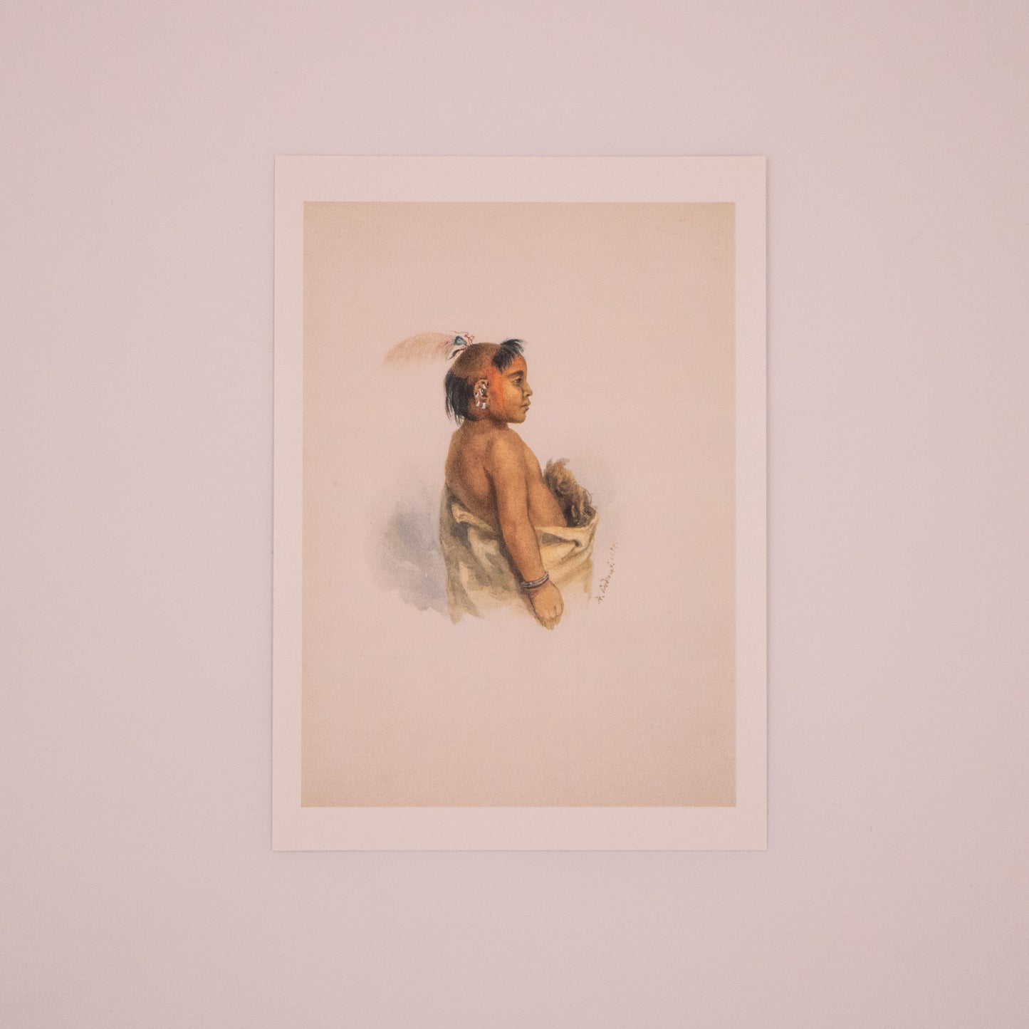 Karl Bodmer - Omaha Boy Postcard