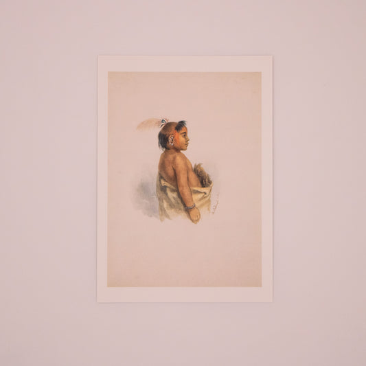 Karl Bodmer - Omaha Boy Postcard