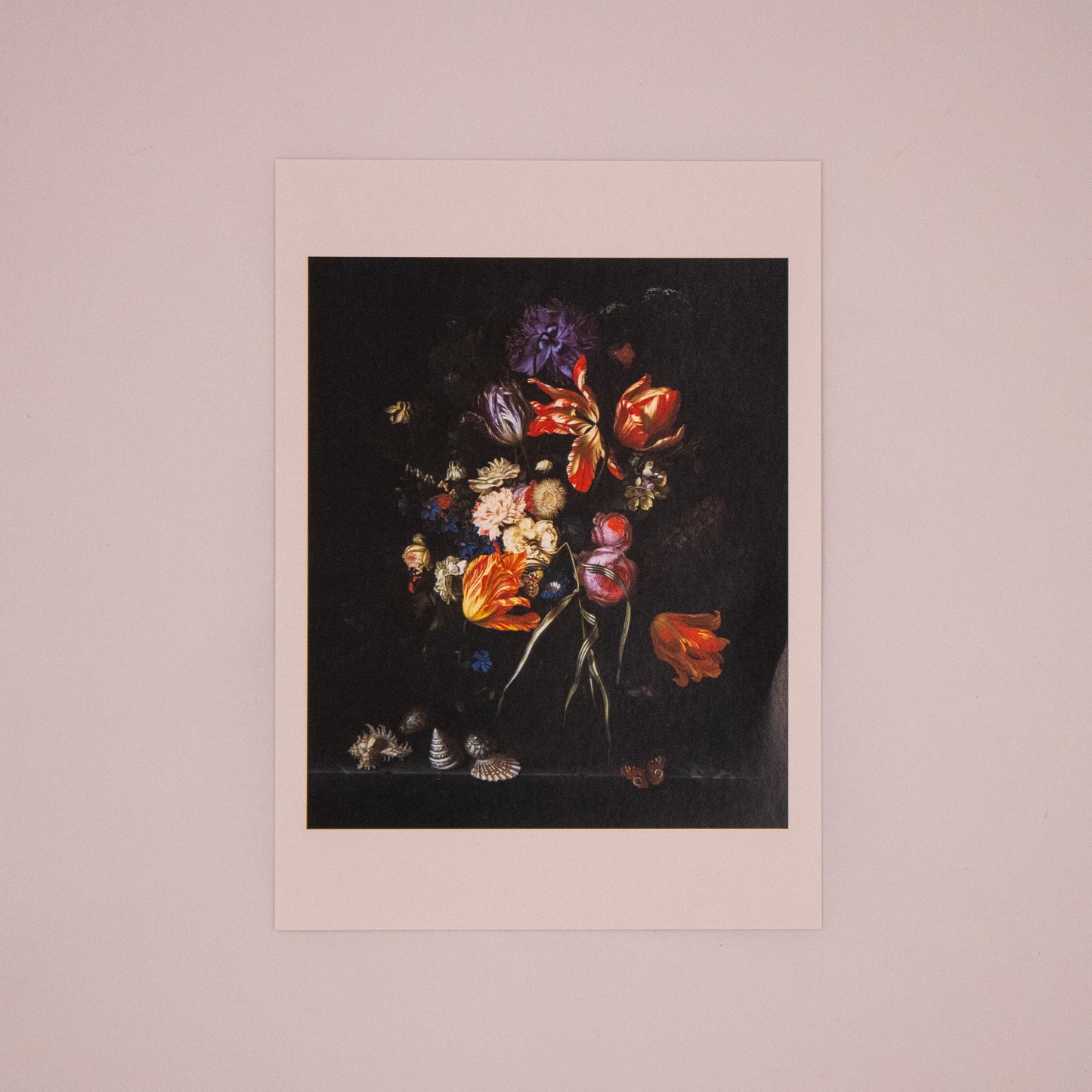 Maria van Oosterwyck - Still Life of Flowers in a Glass Vase Postcard