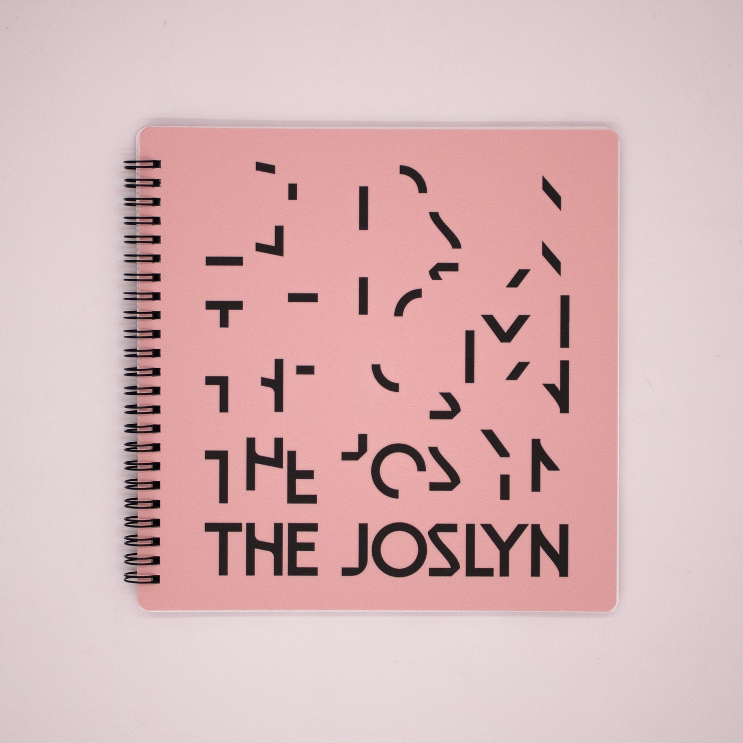 Joslyn Branded Square Hardcover Notebook Pink/Black