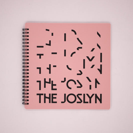 Joslyn Branded Square Hardcover Notebook Pink/Black