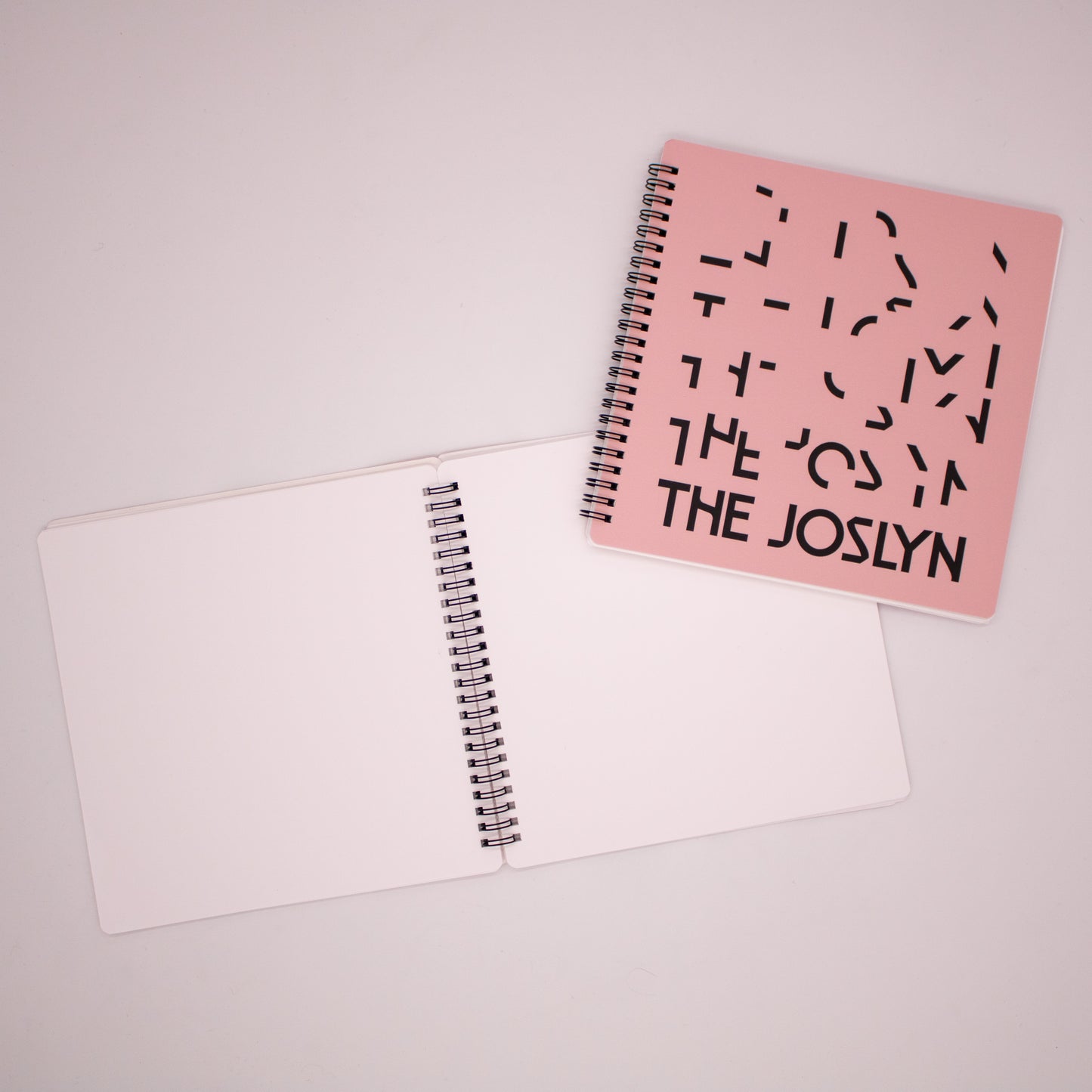 Joslyn Branded Square Hardcover Notebook Pink/Black