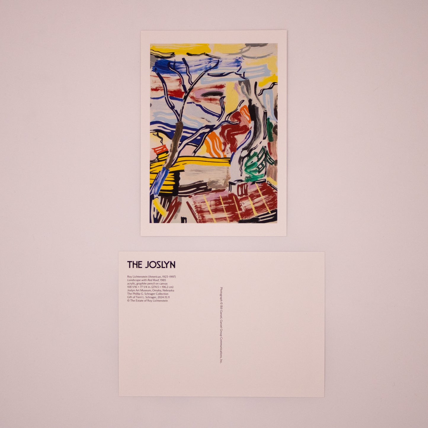 Roy Lichtenstein - Landscape with Red Roof Postcard