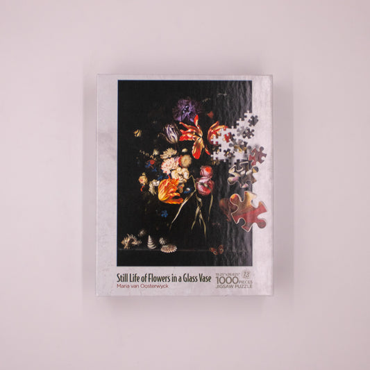 Maria van Oosterwyck Still Life of Flowers in a Glass Vase 1000-piece puzzle - 19.25" x 26.63"