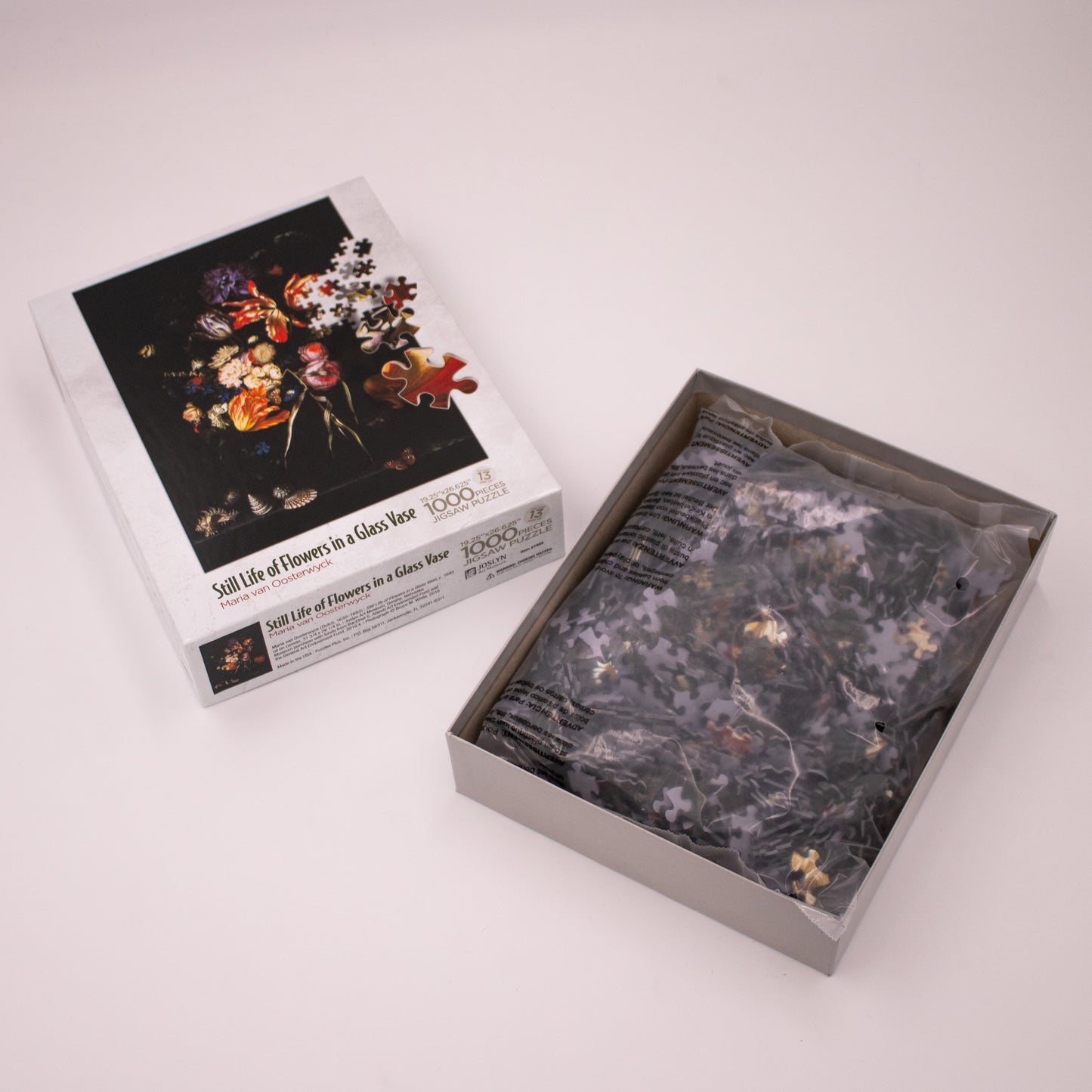 Maria van Oosterwyck Still Life of Flowers in a Glass Vase 1000-piece puzzle - 19.25" x 26.63"