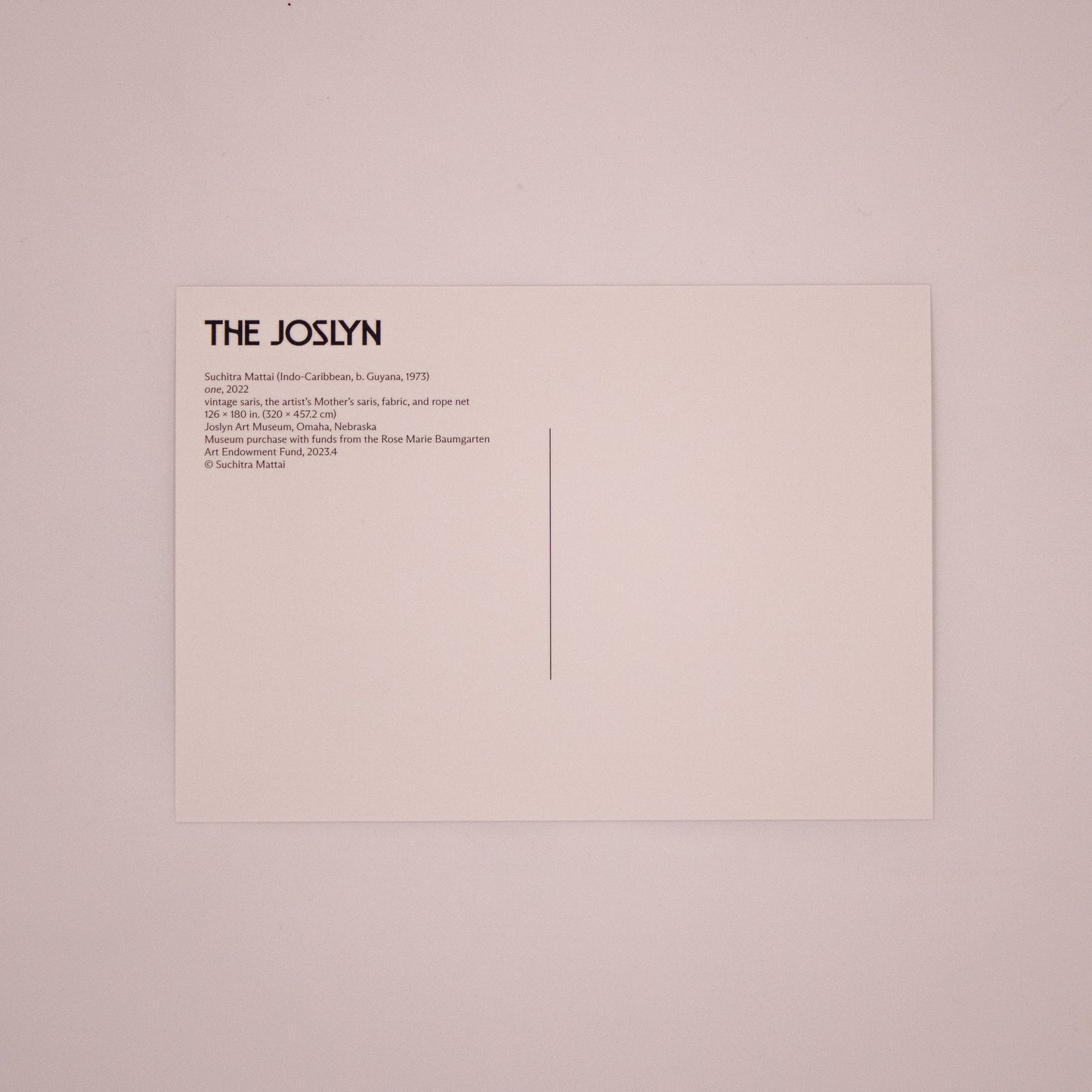 Suchitra Mattai - one Postcard