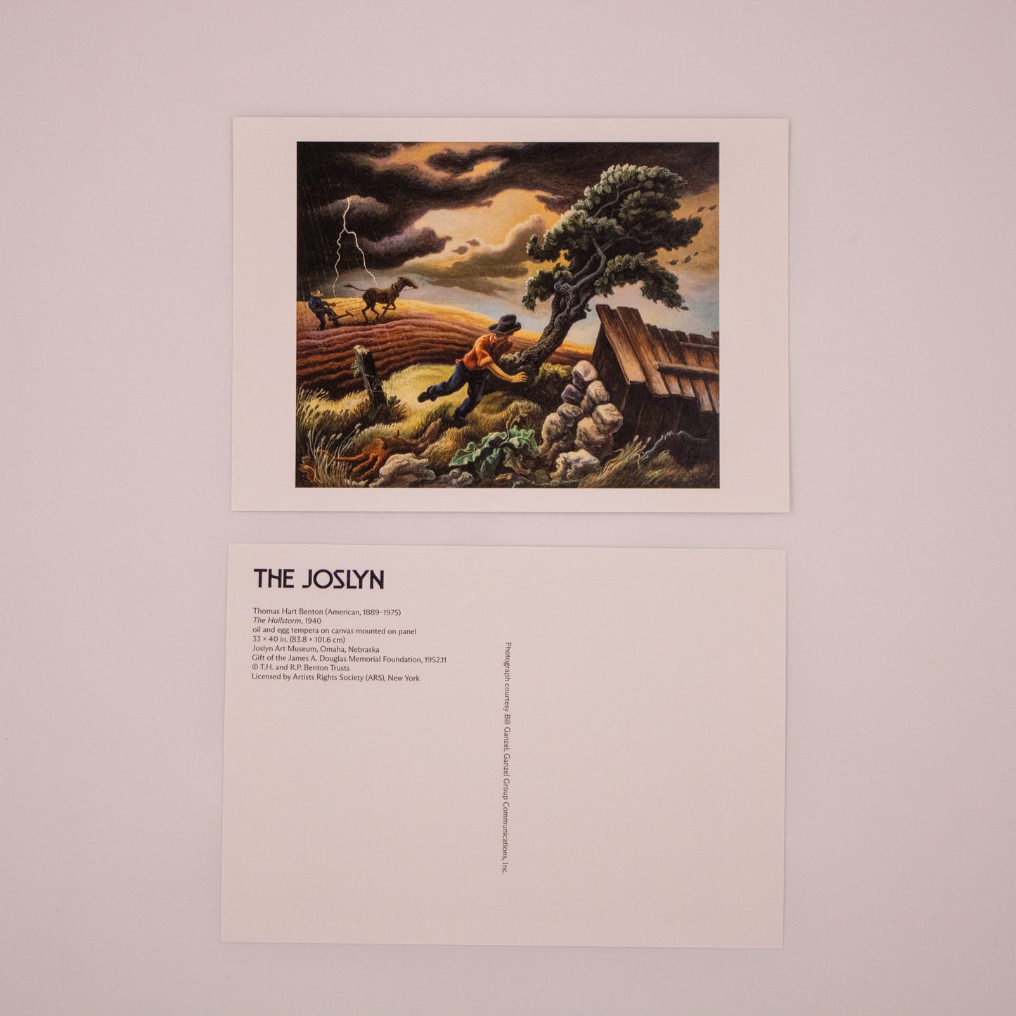Thomas Benton - The Hailstorm Postcard